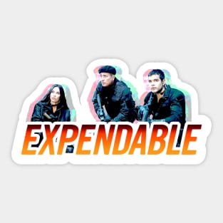 Expend4bles expandables 4 and Megan Fox themed graphic design by ironpalette. Sticker